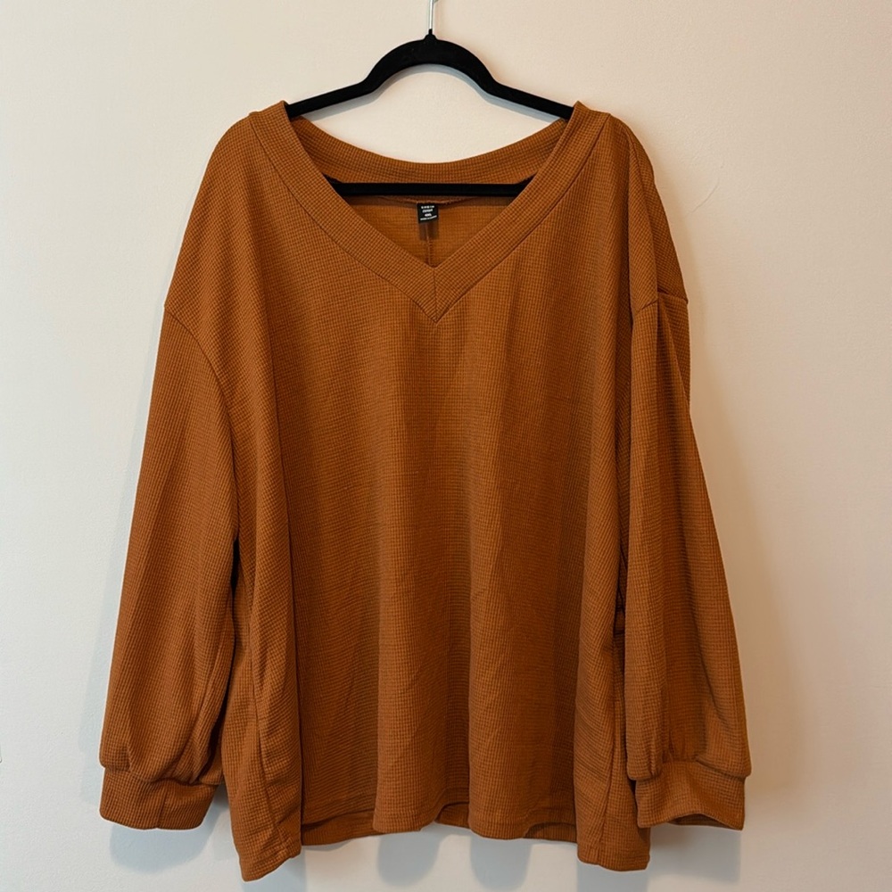 SHEIN curve waffle knit sweater